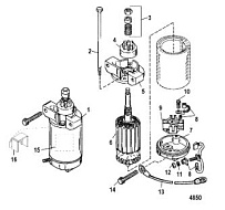 Стартер 2-Х ТАКТНОГО ПЛМ MERCURY 60 Серийный номер от 0P325500 и выше